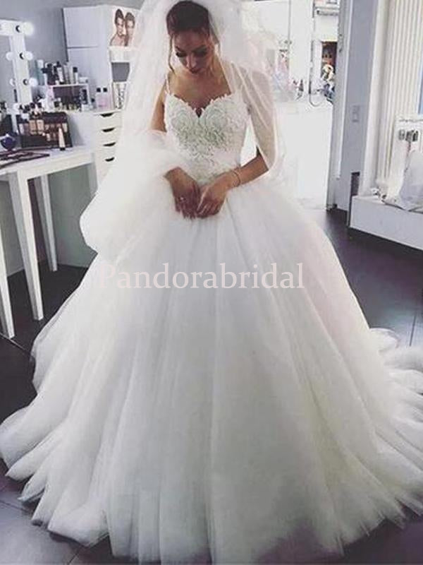 lace top ball gown wedding dress