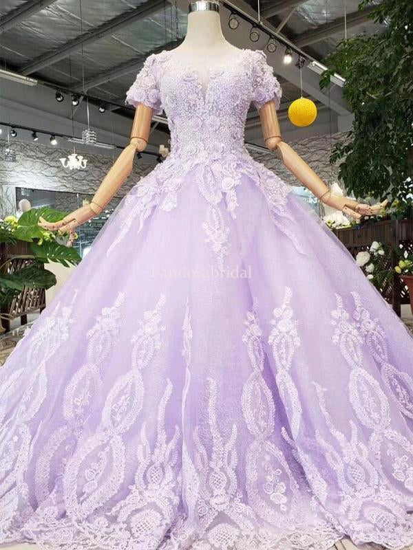 light purple ball gown