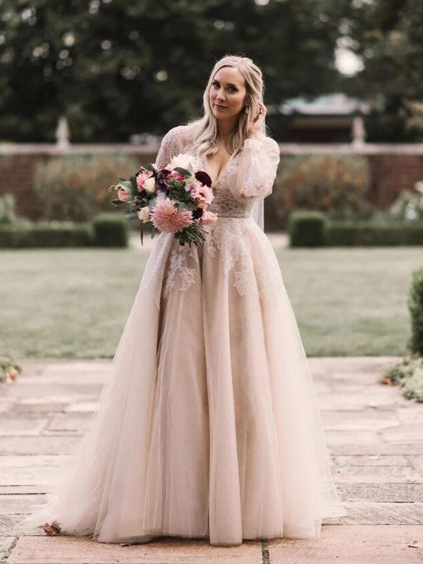 classy long sleeve wedding dresses