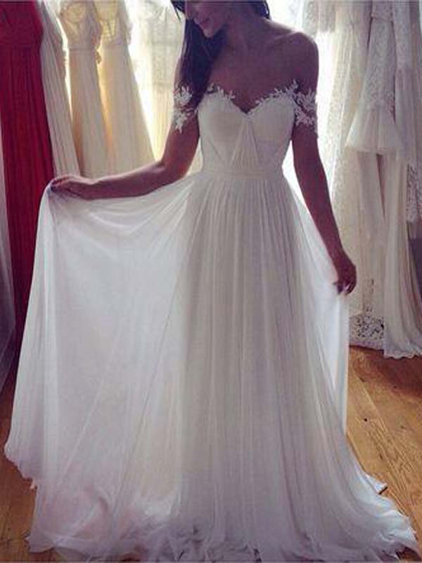 cheap chiffon wedding dress