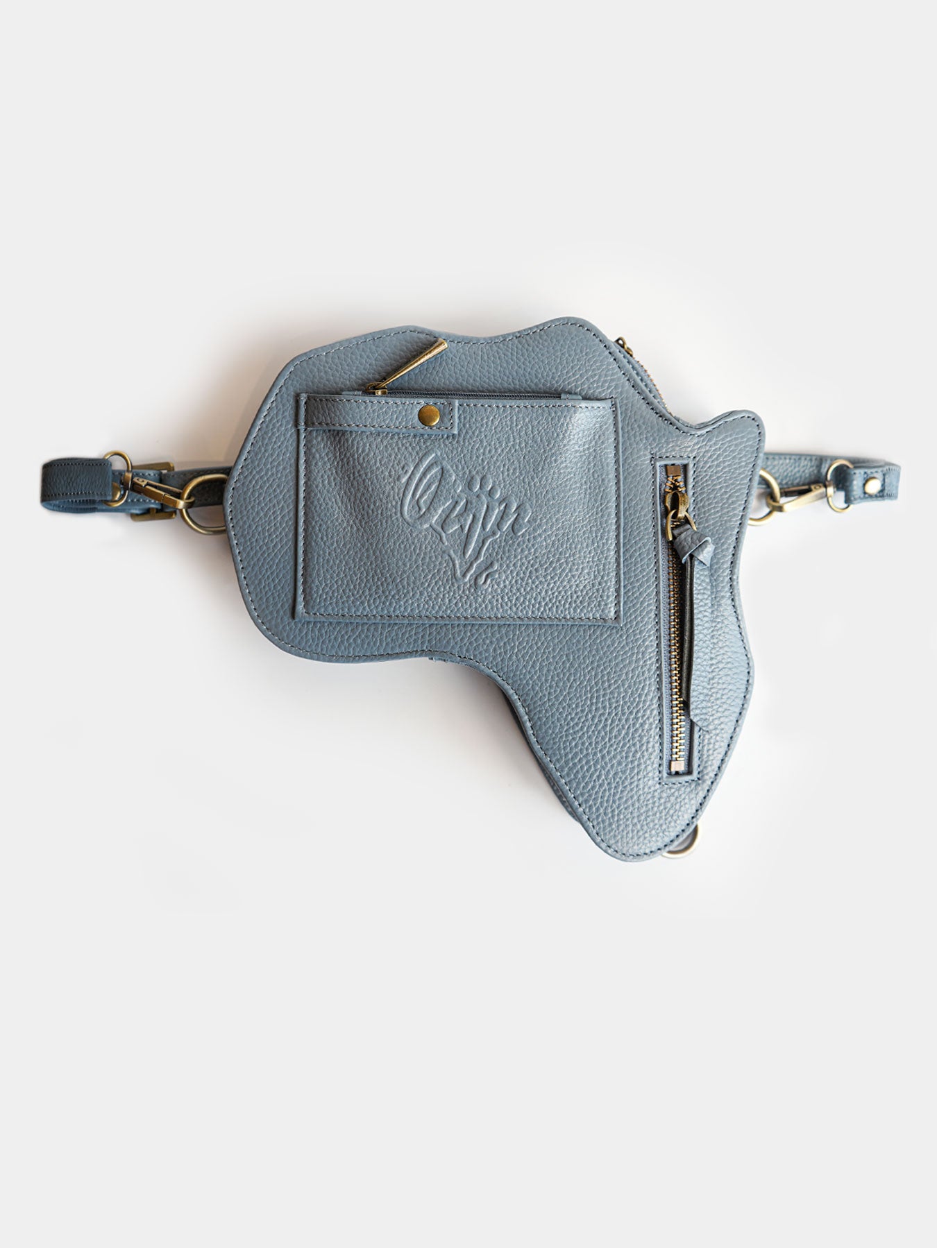 NEW! Harmony Africa Blue Belt - Leather Bag