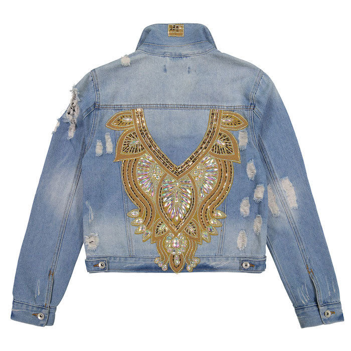 embellished denim jacket