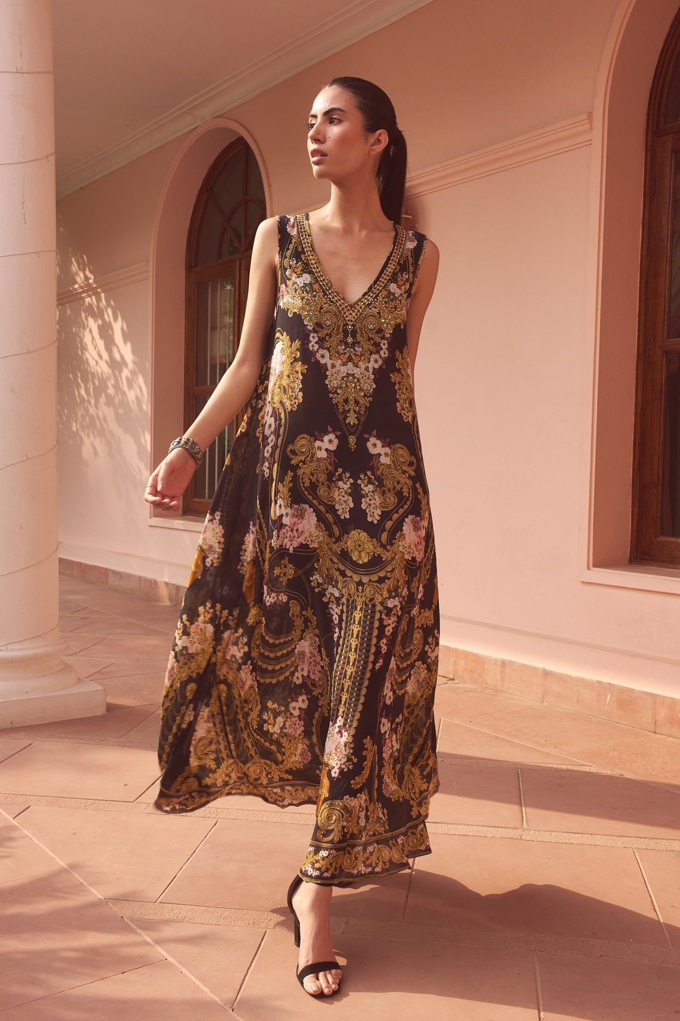 GOLDEN GIRL SLEEVELESS DRESS - Czarina USA product image