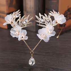 white flower headdress