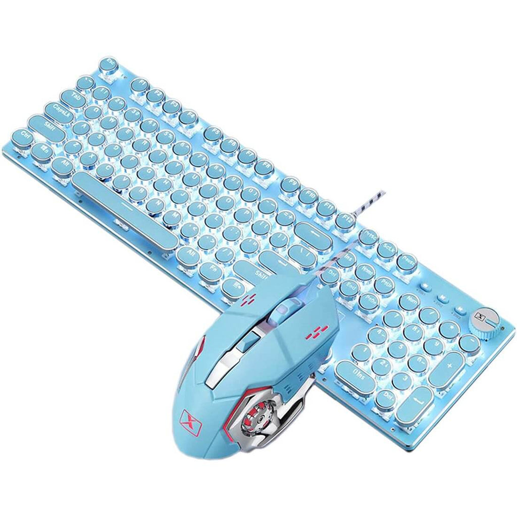 blue gaming keyboard and mouse