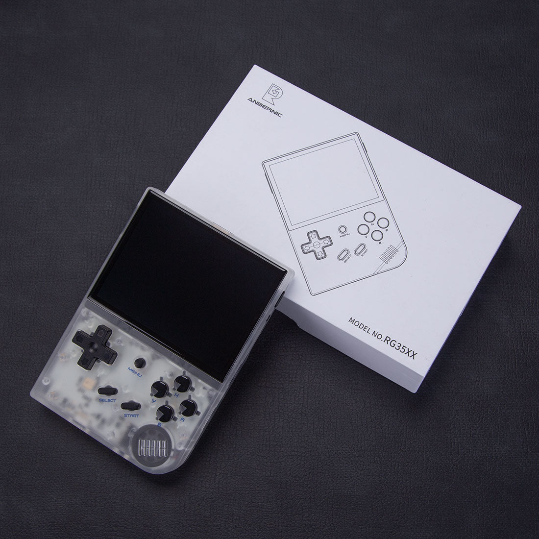 Anbernic - RG35XX - Handheld - Emulator - Retro Console - 64 Gigabyte -  5474 Games - Transparent White
