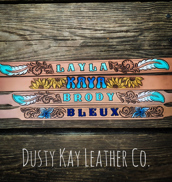 tooled dog collar