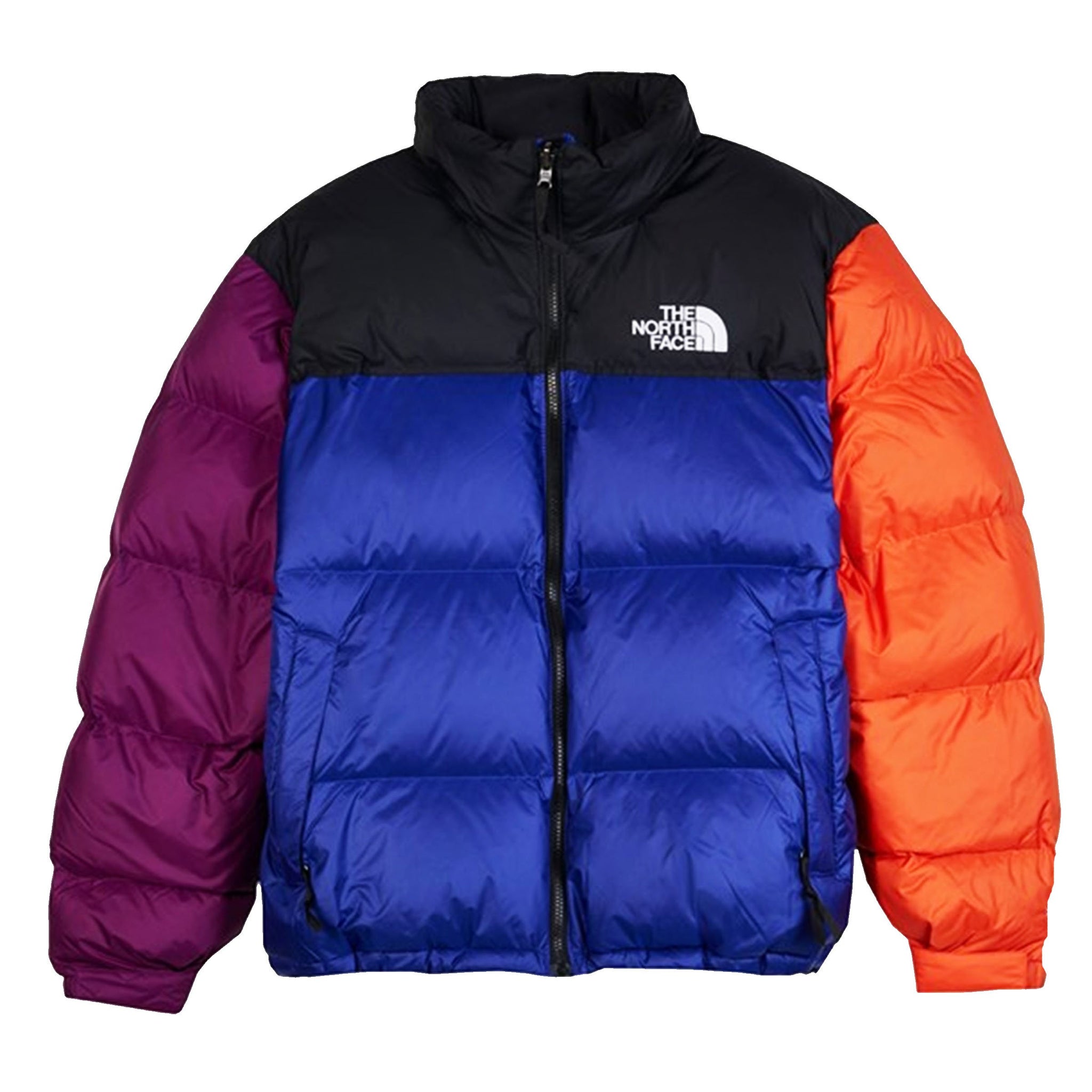 multi coloured north face jacket