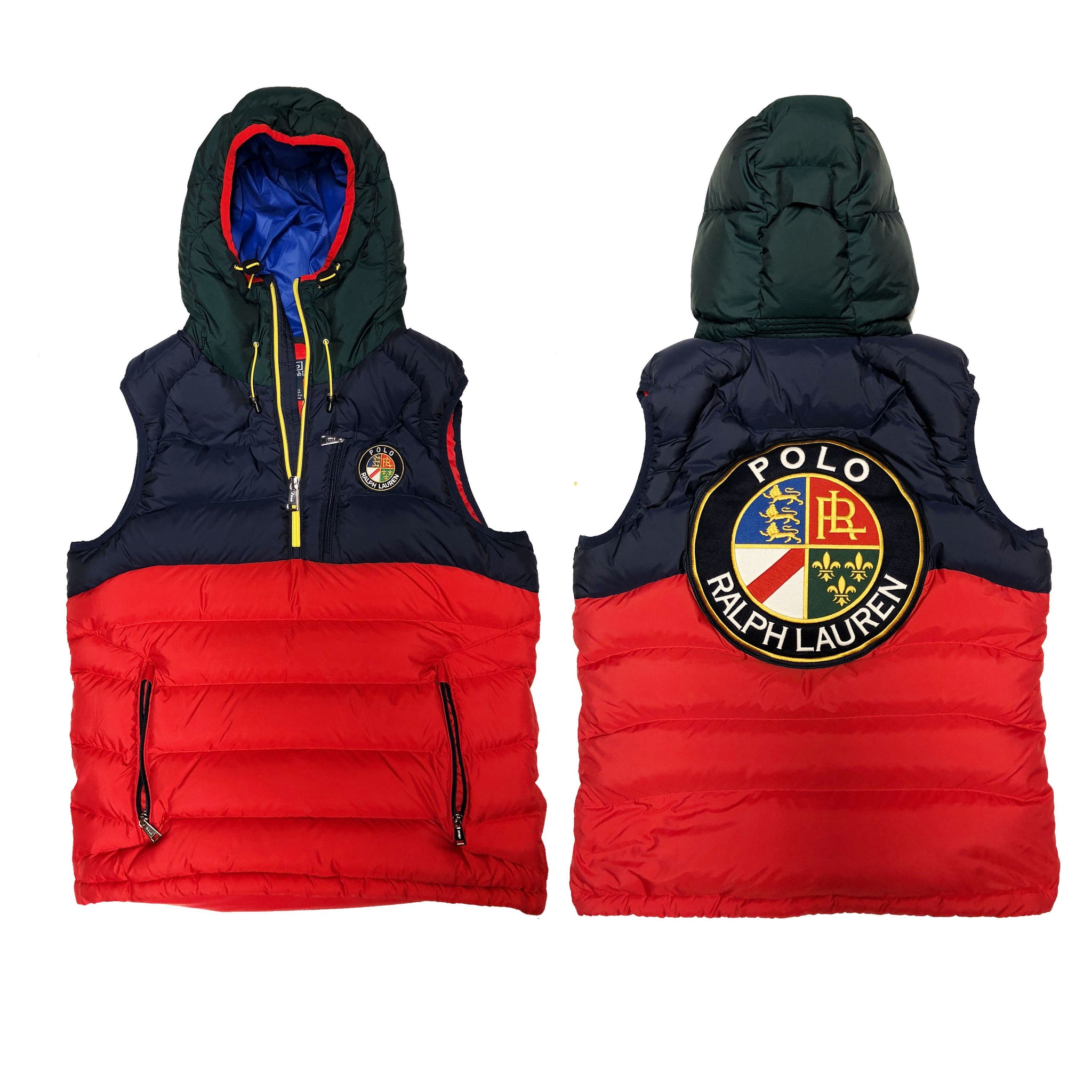 polo bubble vest with hood