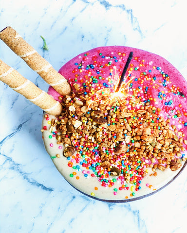 Happy Birthday  Smoothie Bowl, pink 