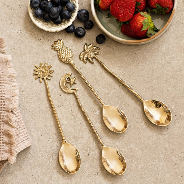 Artisan Brass Dessert Spoons - GiveMeCocos