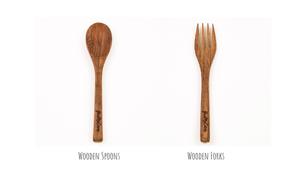 Wooden Forks And Wooden Spoons - GiveMeCocos