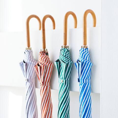 《先行予約商品》【晴雨兼用】coccaの日傘雨傘 shima shima stripe 刺繍(ショート)