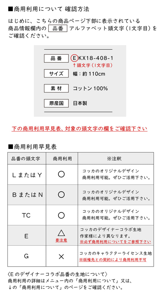 商用利用について 