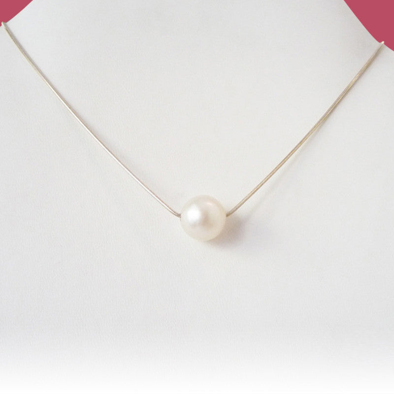 Adaptar Expresamente Melodioso Collar de plata y perla cultivada blanca redonda – Malala de Perlas y  Semipreciosas