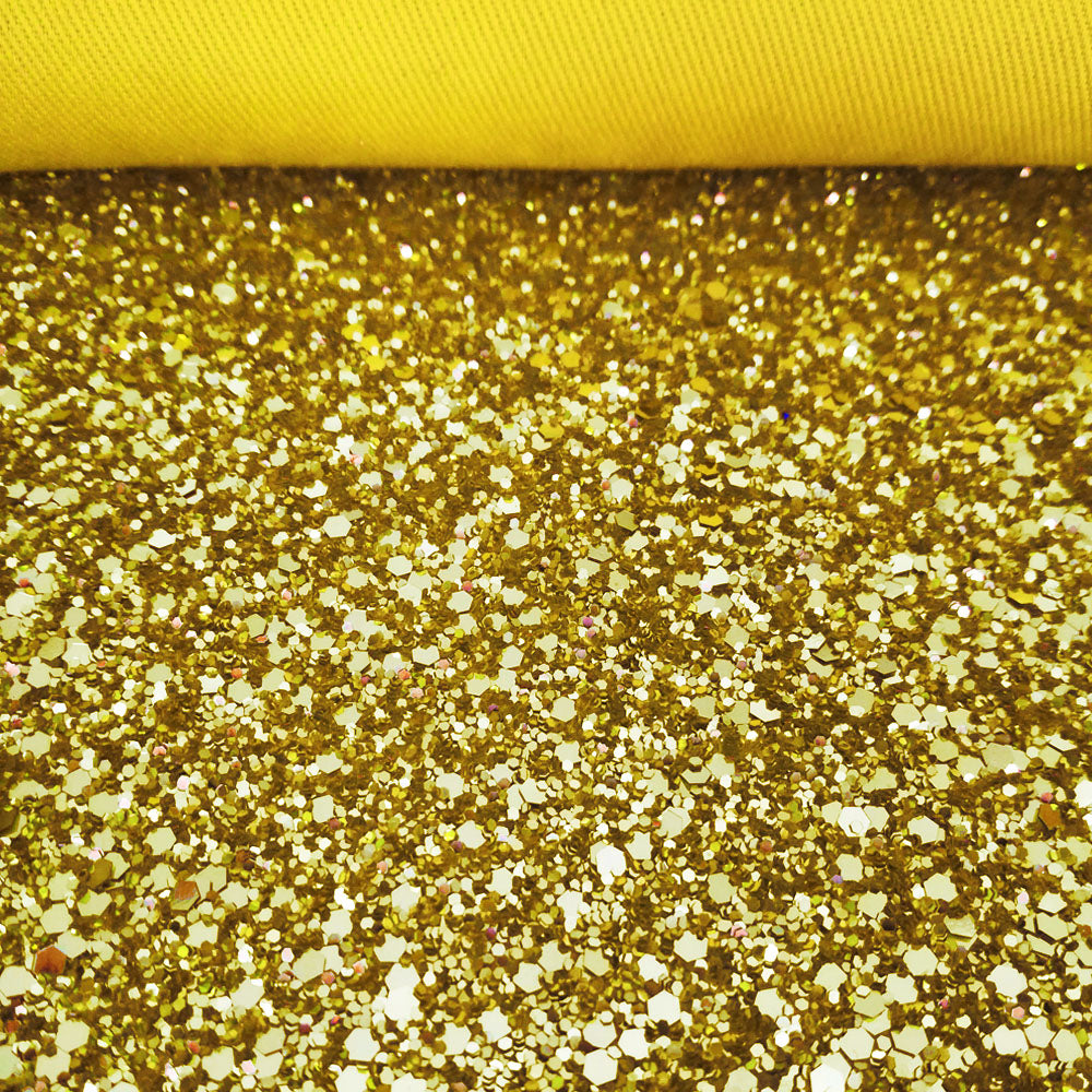 Faux Gold Glitter Fabric Gold Glitter by Willowlanetextiles 