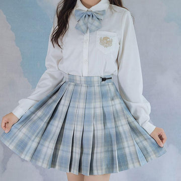 Plaid JK Uniform A-line Pleated Skirt