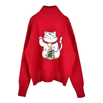 lucky cat sweater