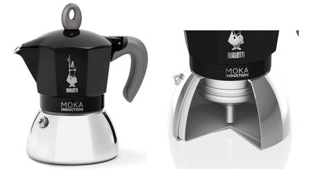 Cafetera Moka Inducción 2 tazas (tamaño espresso) negra Bialetti - Thè  Legend
