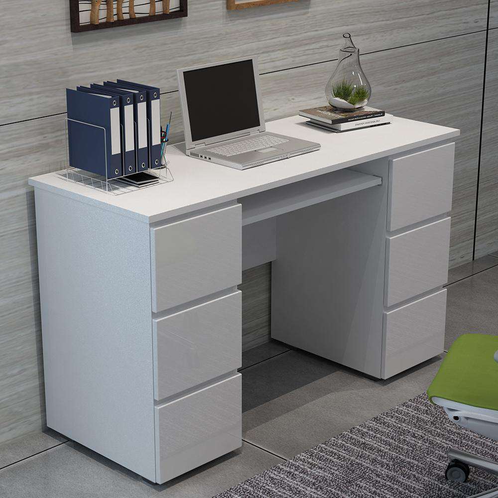 6 Drawers High Gloss Front White Desk Fit You   12030008J  10 3 1024x1024 