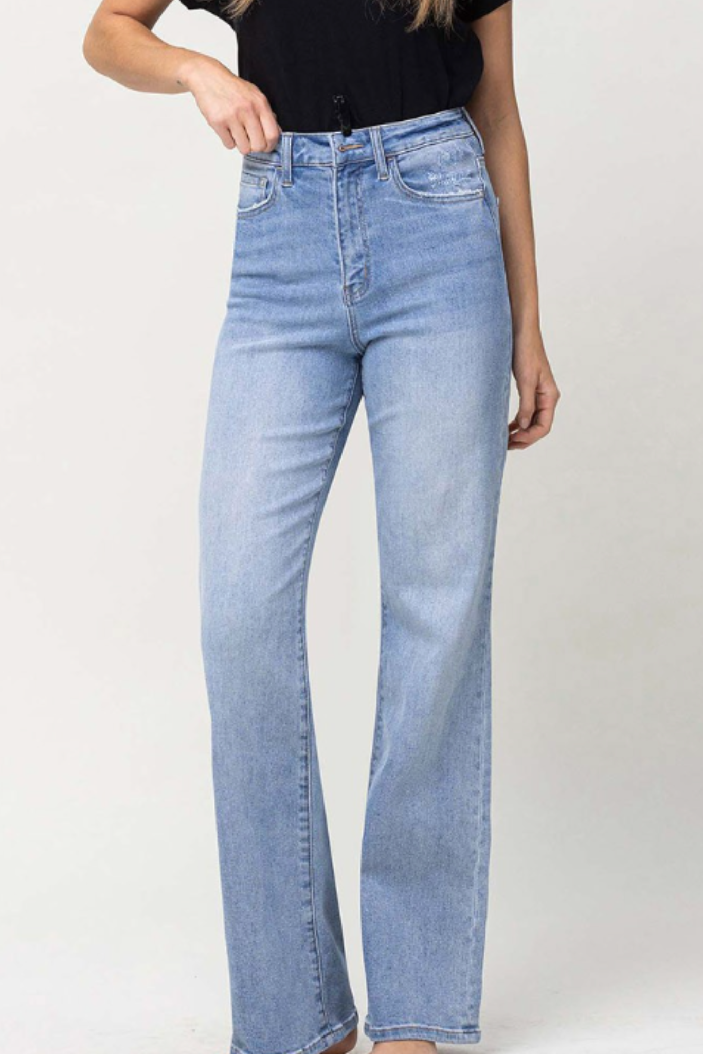 Vervet High Rise Light Wash Straight Flare Jeans – Shop Style Your Senses