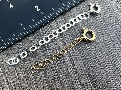 Sterling Silver Chain Extender, Gold Fill Extender, Necklace Extender,  Extender,chain Necklace, Gold Fill Chain, Sterling Silver Chain 