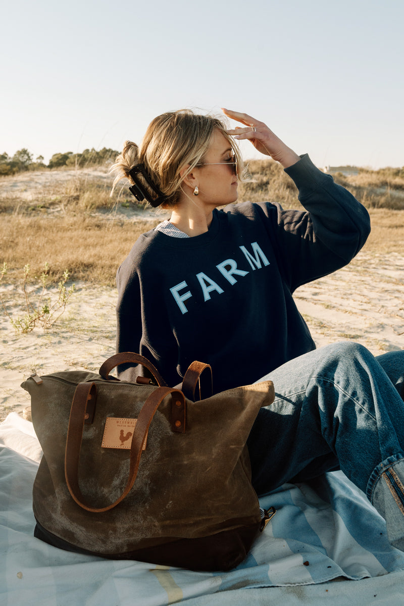 Field Tan Waxed Canvas Adventure Tote