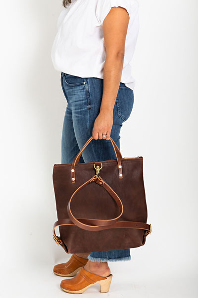 Mocha Leather Backpack