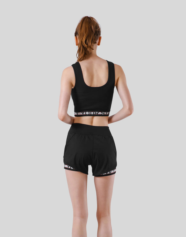 Border Liner Flare Shorts - Black – LÝFT