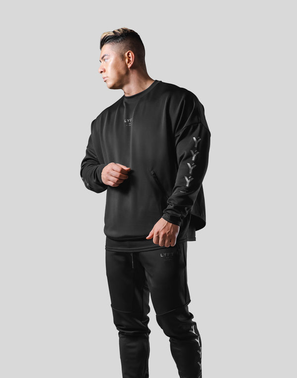 LÝFT Logo Line Track Jacket - Black