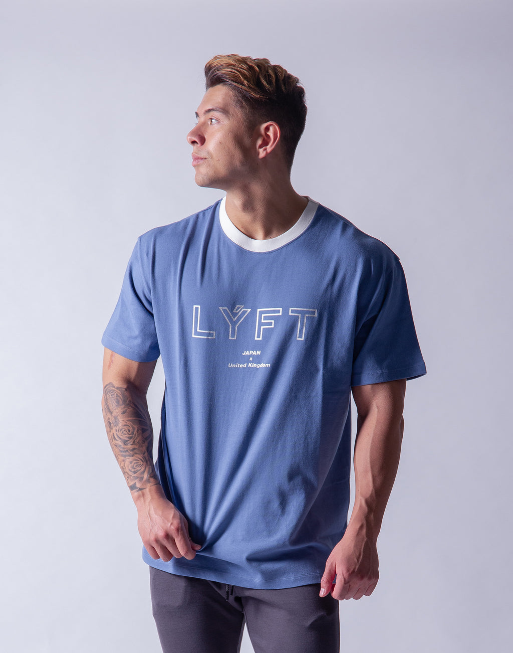 LYFT リフト Tシャツ 半袖 オーバーサイズ ネイビー XL メタリカ