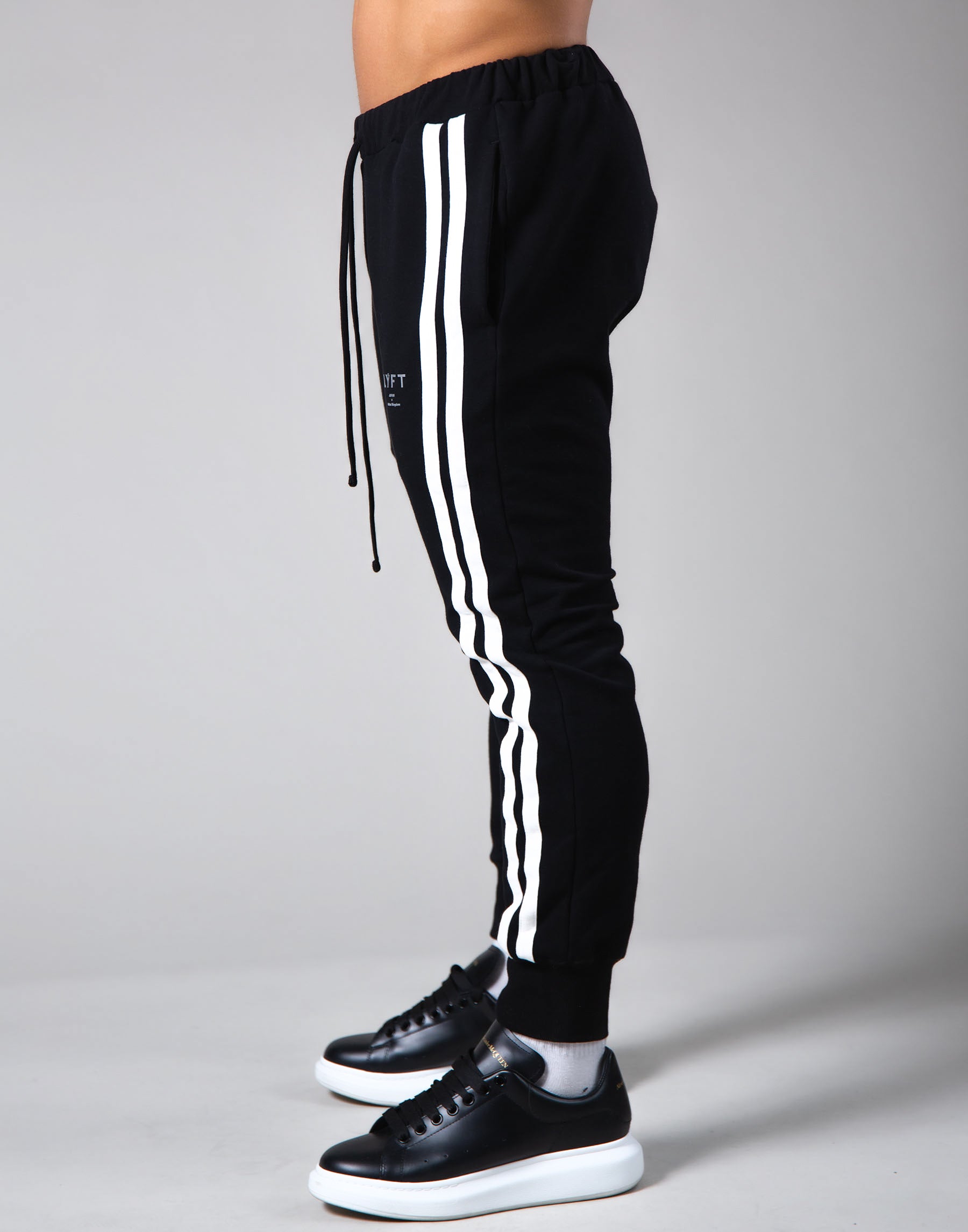 2Way Stretch Side 2 Line Warm Sweat Pants - Black – LÝFT