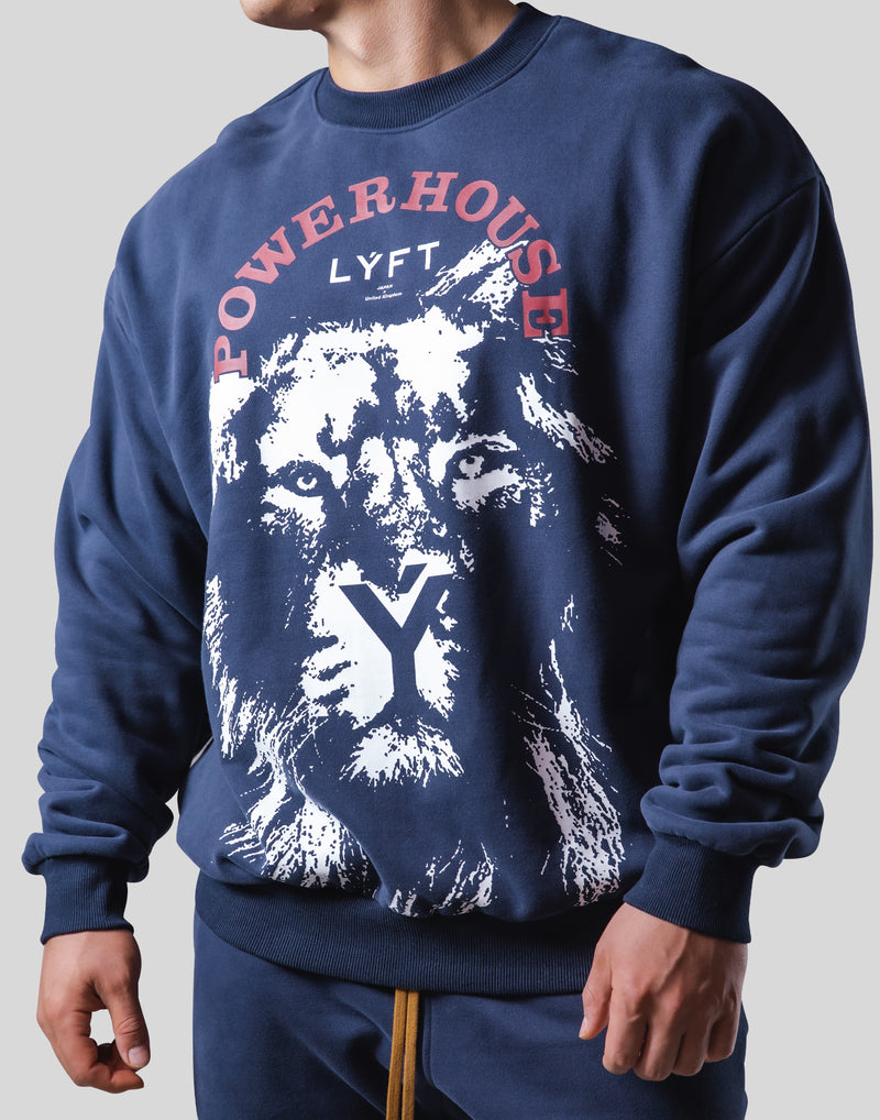 メール便に限り送料無料！！ LÝFT × POWER HOUSEGYM LION CREWNECK