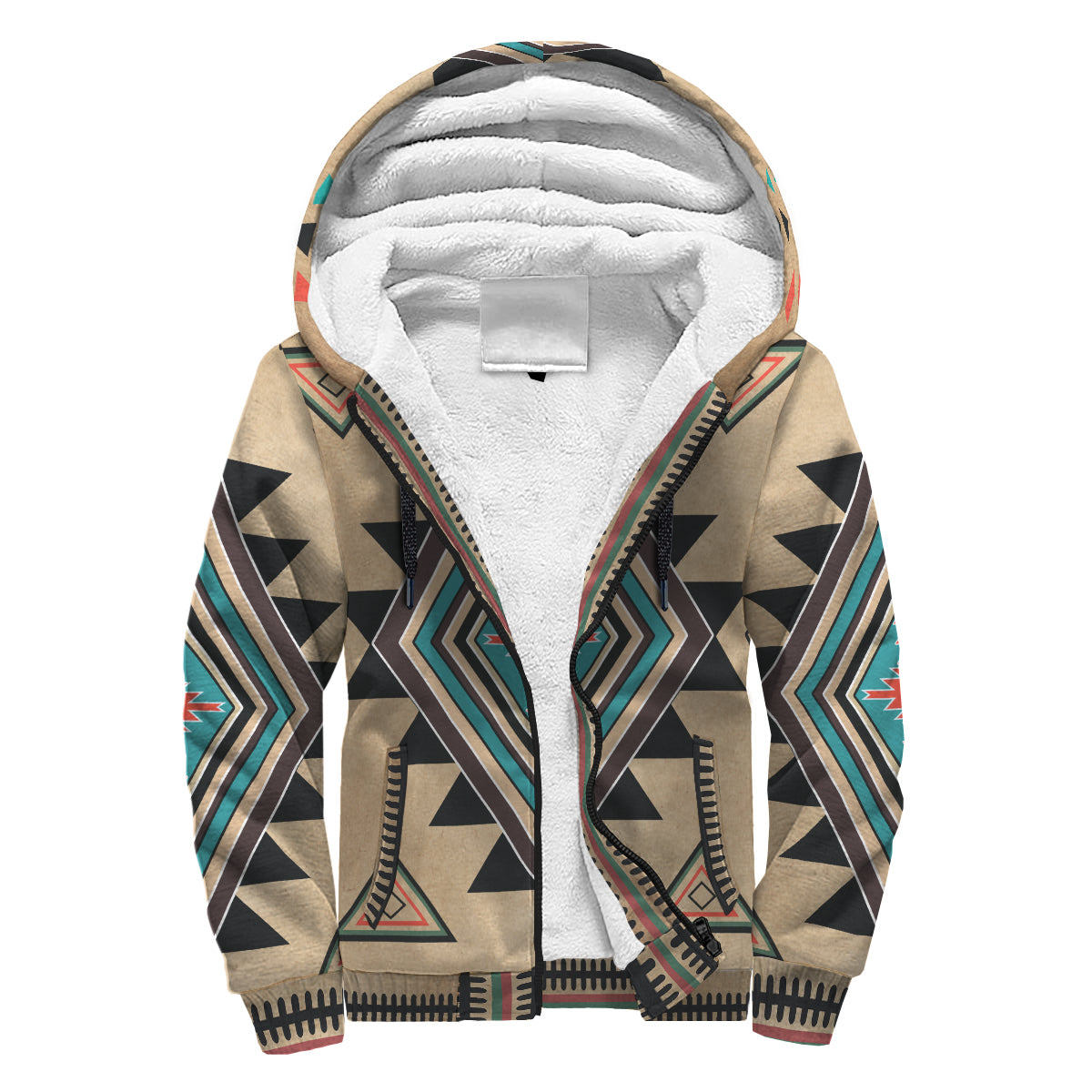 Southwest United Tribes Design Native American AOP Sherpa Hoodie ...