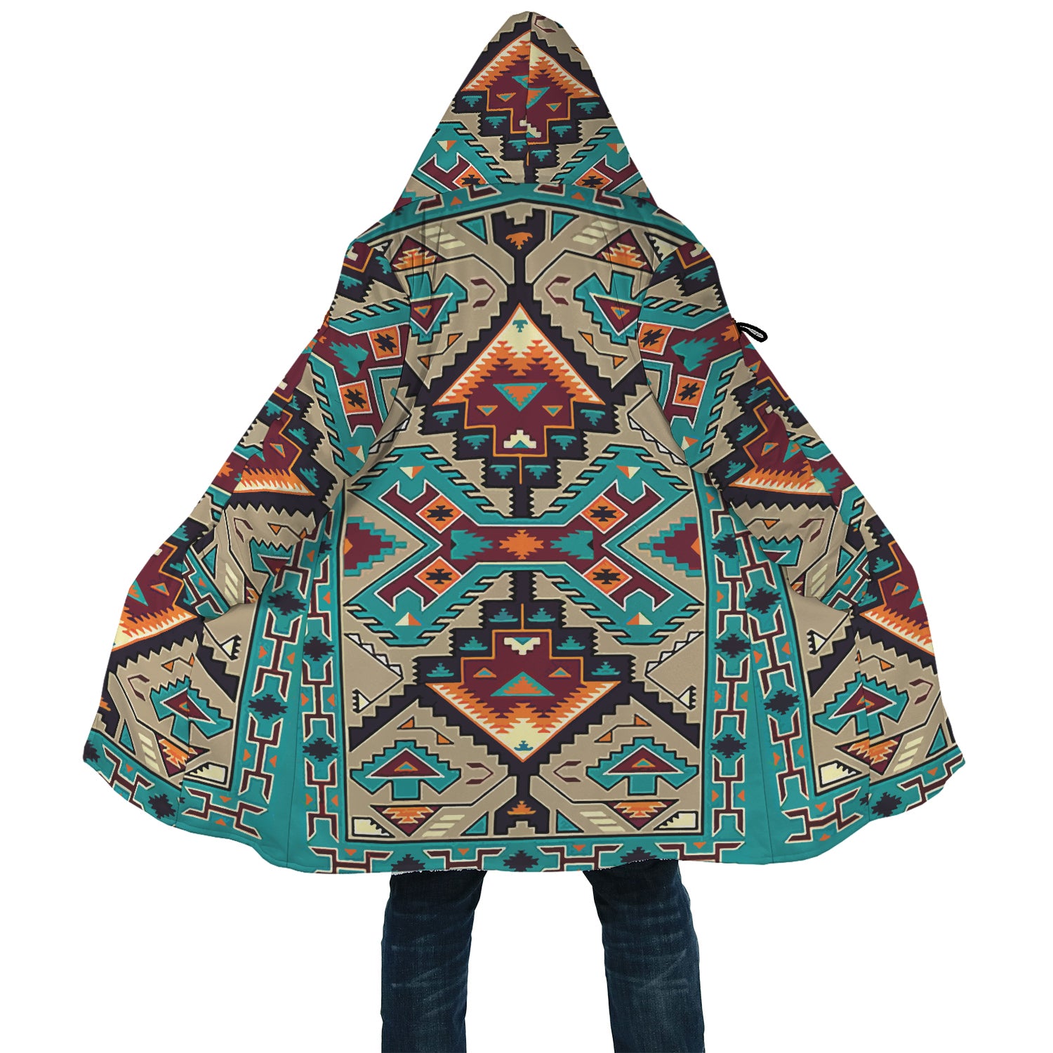 Tribe Blue Pattern Native American AOP Cloak – ProudThunderbird