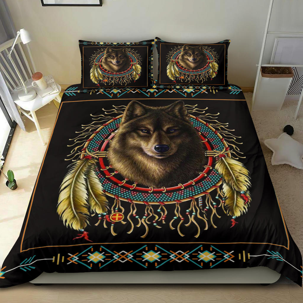 Wolf Dreamcatcher Native American Bedding Set – ProudThunderbird
