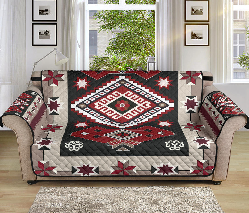 Gray Red Pattern Native American 70