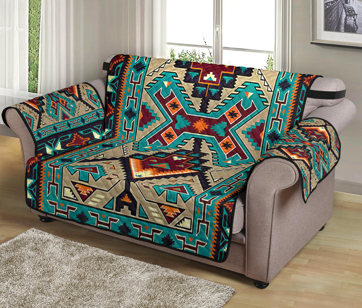 Tribe Blue Pattern Native American Chair Sofa Protector – ProudThunderbird