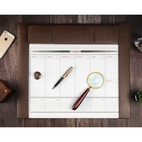 TABLE/DESKTOP PLANNER BROWN