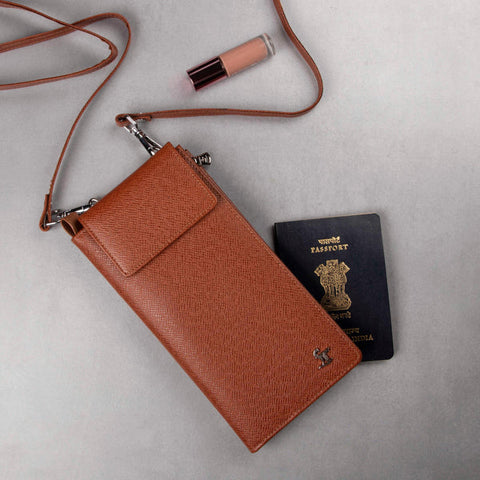 FULL ZIP PASSPORT II LEATHER PASSPORT HOLDER| 100% GENUINE LEATHER | COLOR: TAN, BLACK, BLUE & BROWN