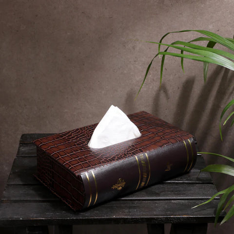 luxury leather tissue storage box