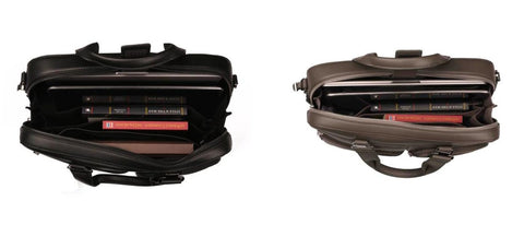 genuine leather attache briefcase