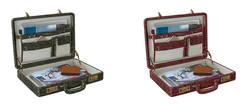 Characteristics of genuine leather attache briefcase