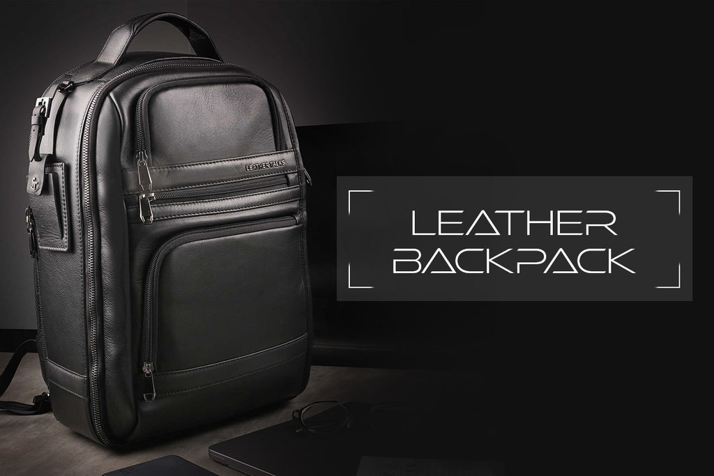 Leather backpack