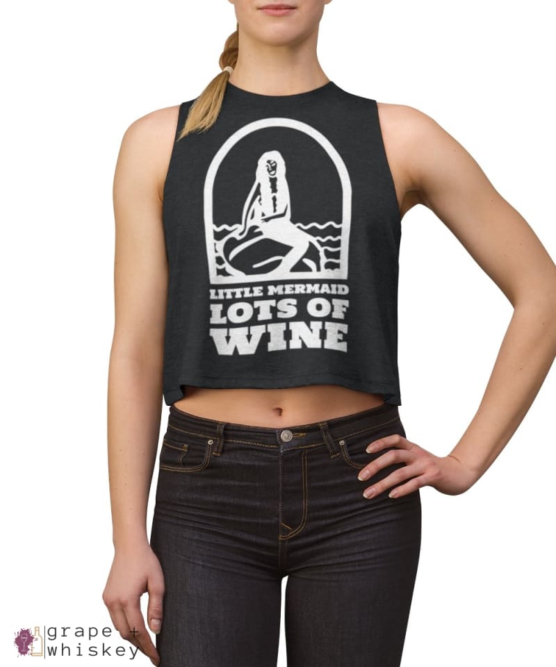 Little Mermaid Lots of Wine Women's Crop top – Grape and Whiskey