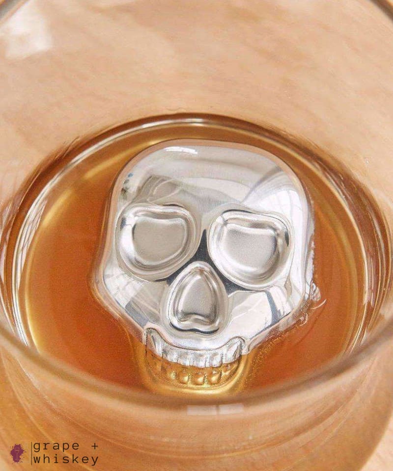 Skull Ice Mold & Whiskey Glass Set