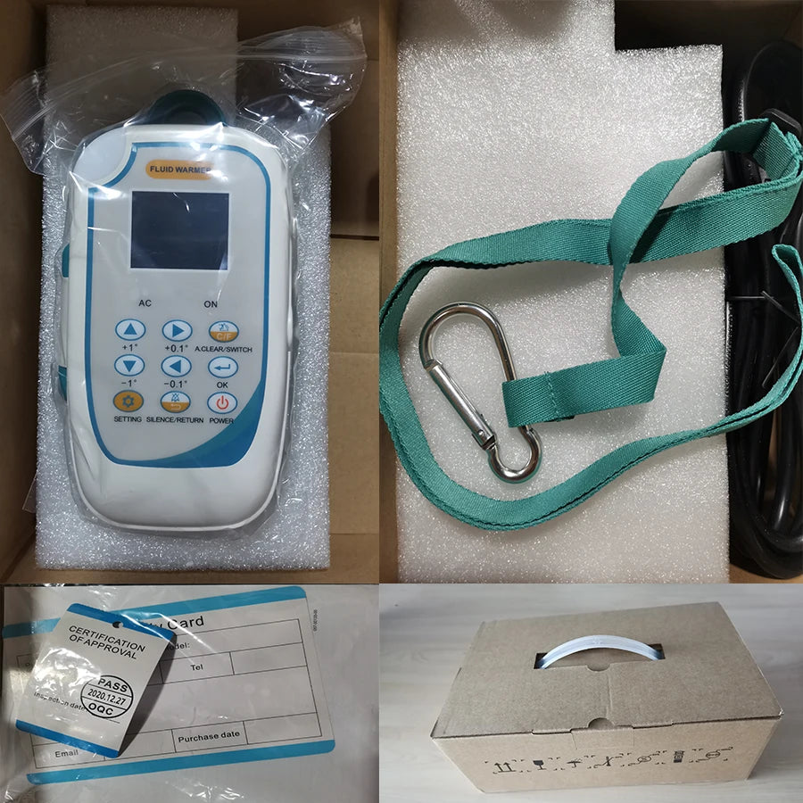 Drop Sensor Alarm Device for Infusion Fluid Warmer Heater - Fast Heating, Dual Groove, LCD Display [Infusion Warmer, Drop Sensor]