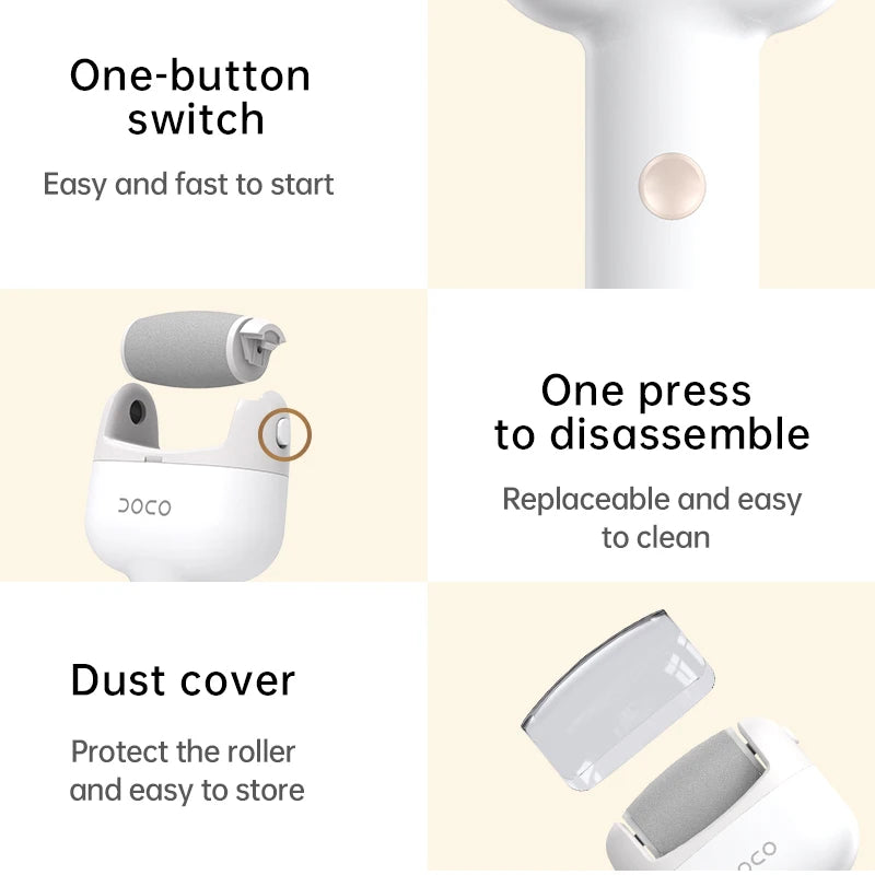 DOCO Electric Pedicure Foot Polishing Artifact to Remove Dead Skin Rub Calluses Beauty foot Grinding Stone Knife Home Foot Care - Image 6