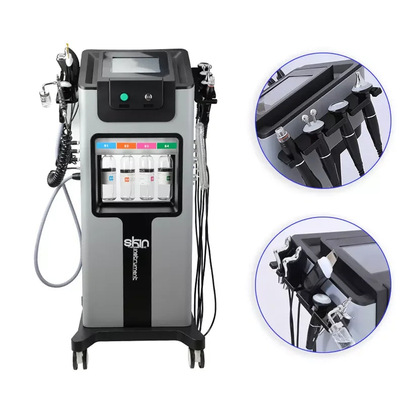 10-in-1 Hydra Facial Microdermabrasion Hydro Machine for Skin Tightening, Aqua Peeling, and Deep Cleansing