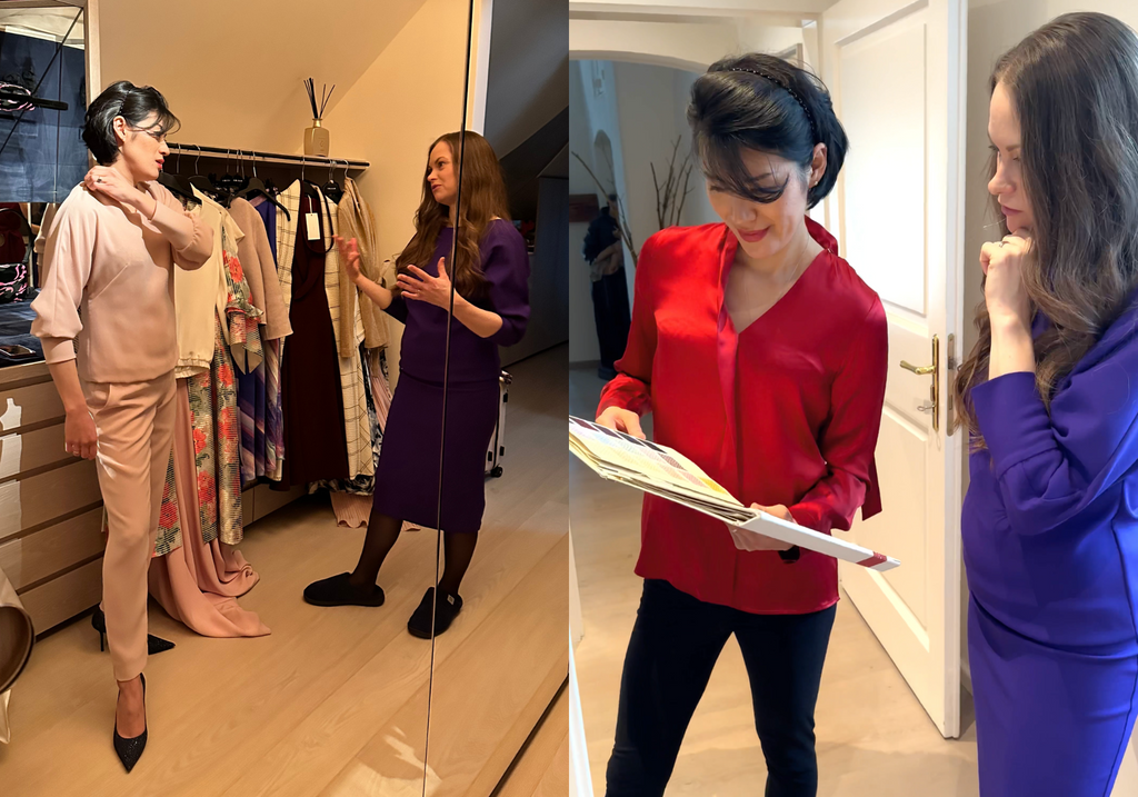 personal wardrobe consultation in the clients home